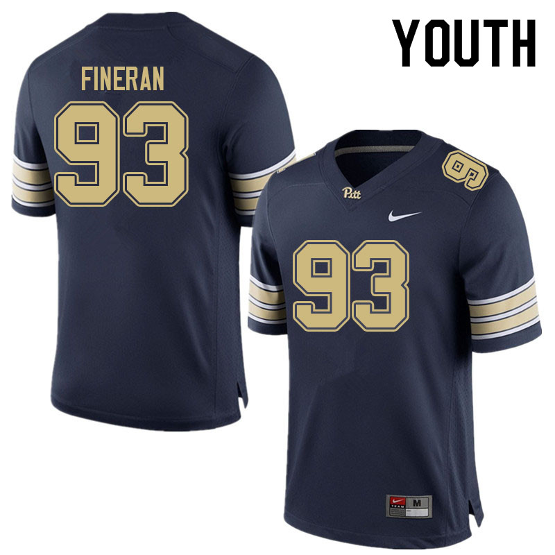 Youth #93 James Fineran Pitt Panthers College Football Jerseys Sale-Navy